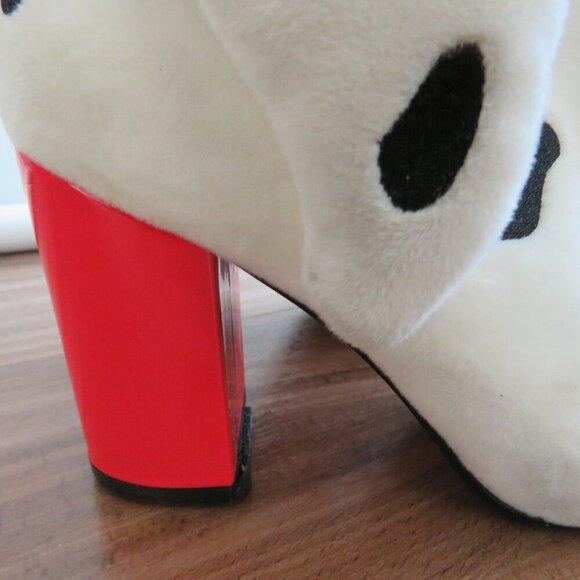 IRREGULAR CHOICE Dalmatian Pooch Perfect High Heel Boots Whimsy - Size US 5.5 - Picture 4 of 16